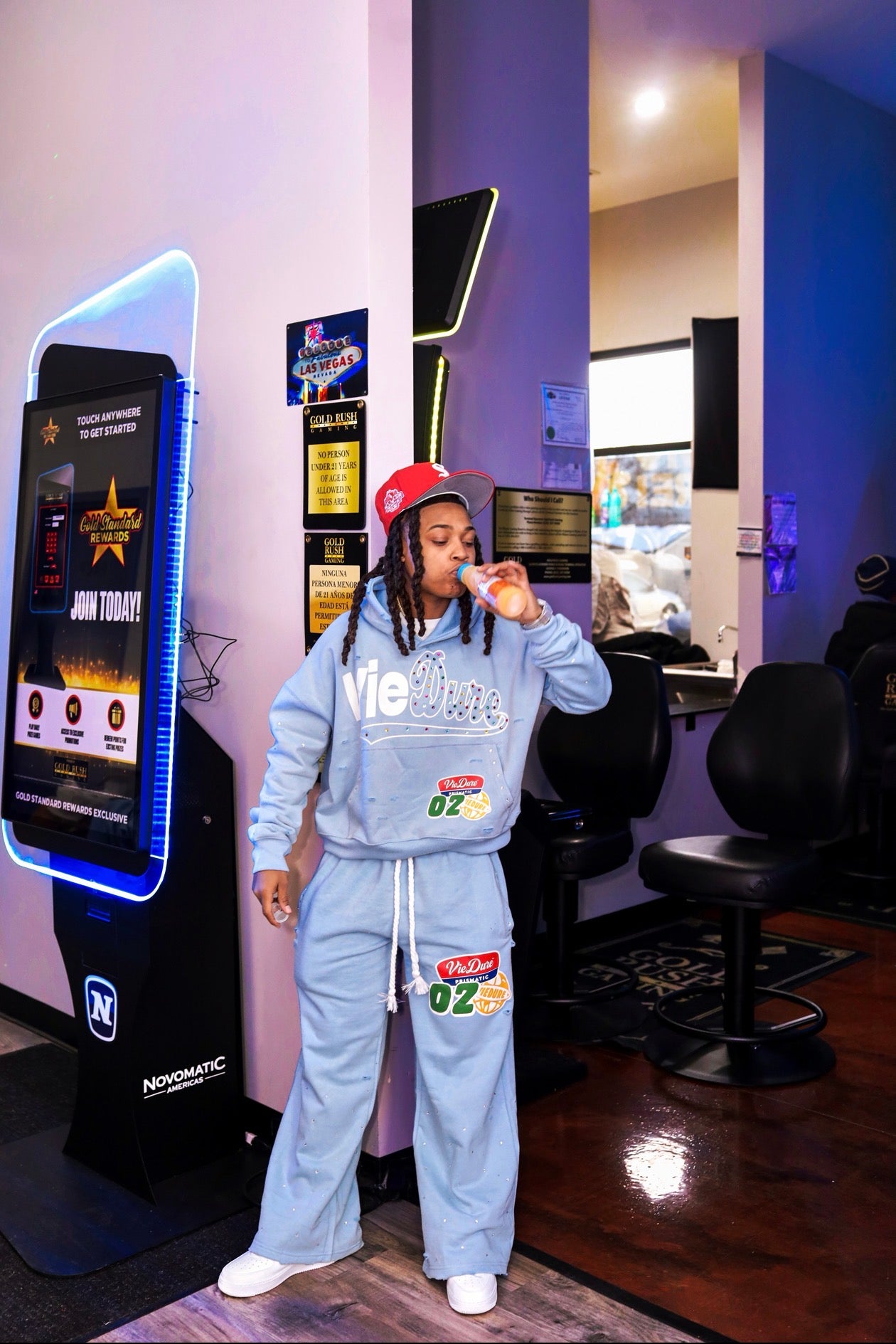 VIE DURE 1.0 BABY BLUE ACID WASH SET