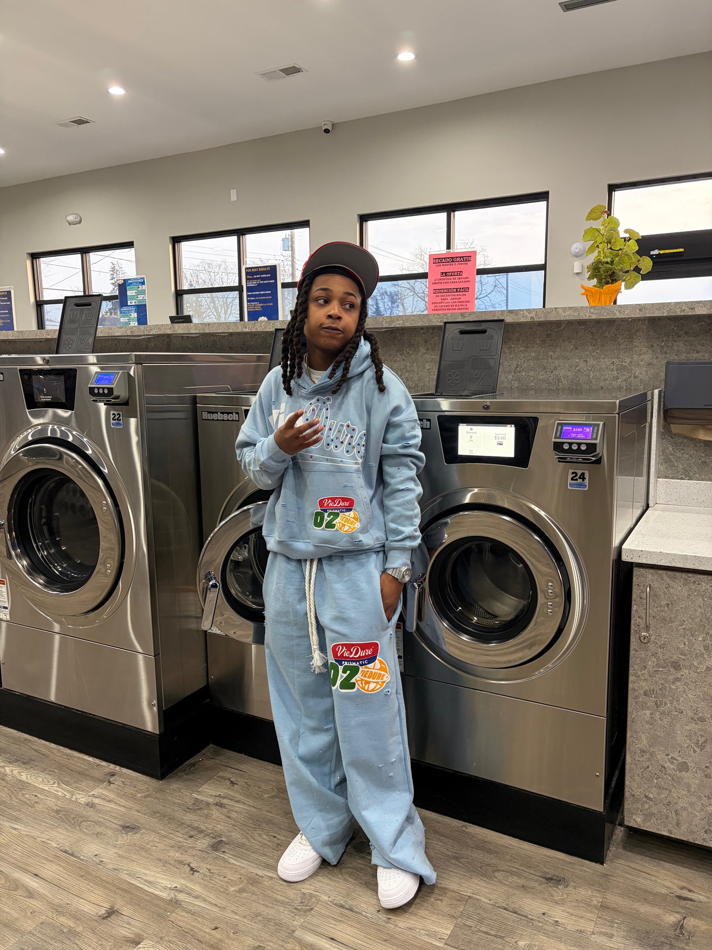 VIE DURE 1.0 BABY BLUE ACID WASH SET